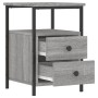 Mesitas noche 2 uds madera ingeniería gris Sonoma 34x35,5x50 cm de vidaXL, Mesitas de noche - Ref: Foro24-826020, Precio: 89,...