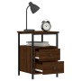 Bedside tables 2 units engineered wood brown oak 34x35.5x50cm by vidaXL, Nightstands - Ref: Foro24-826022, Price: 81,95 €, Di...