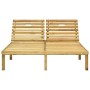 Double lounger and beige impregnated pine wood cushions by vidaXL, Loungers - Ref: Foro24-3065882, Price: 206,58 €, Discount: %