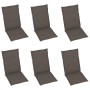 Garden chairs 6 pcs solid teak wood with gray taupe cushions by vidaXL, Garden chairs - Ref: Foro24-3065568, Price: 614,99 €,...