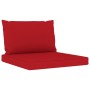 Juego de muebles de jardín 6 piezas con cojines rojos de vidaXL, Conjuntos de jardín - Ref: Foro24-3065125, Precio: 411,39 €,...