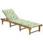 Folding sun lounger with solid acacia wood cushion by vidaXL, Loungers - Ref: Foro24-3064176, Price: 207,72 €, Discount: %