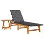 Lounger with synthetic rattan table and solid acacia wood by vidaXL, Loungers - Ref: Foro24-319727, Price: 145,59 €, Discount: %