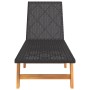 Lounger with synthetic rattan table and solid acacia wood by vidaXL, Loungers - Ref: Foro24-319727, Price: 145,59 €, Discount: %