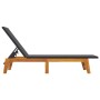 Lounger with synthetic rattan table and solid acacia wood by vidaXL, Loungers - Ref: Foro24-319727, Price: 145,59 €, Discount: %