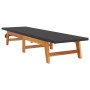 Tumbona ratán sintético y madera maciza acacia marrón y negro de vidaXL, Tumbonas - Ref: Foro24-319726, Precio: 129,36 €, Des...