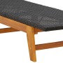 Tumbona ratán sintético y madera maciza acacia marrón y negro de vidaXL, Tumbonas - Ref: Foro24-319726, Precio: 129,36 €, Des...