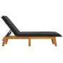 Lounger with synthetic rattan cushion and solid acacia wood by vidaXL, Loungers - Ref: Foro24-319723, Price: 157,36 €, Discou...