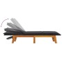 Lounger with synthetic rattan table and solid acacia wood by vidaXL, Loungers - Ref: Foro24-319724, Price: 194,18 €, Discount: %