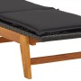 Lounger with synthetic rattan table and solid acacia wood by vidaXL, Loungers - Ref: Foro24-319724, Price: 194,18 €, Discount: %