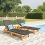 Set de muebles de jardín 3 piezas ratán sintético madera acacia de vidaXL, Tumbonas - Ref: Foro24-3154402, Precio: 262,24 €, ...