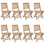 Folding garden chairs 8 pcs solid acacia wood and cushions by vidaXL, Garden chairs - Ref: Foro24-3075024, Price: 421,56 €, D...