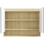 Badezimmerschrank mit MDF-Spiegel in Weiß und Eiche, 80 x 15 x 60 cm von vidaXL, Badezimmerwaschtische - Ref: Foro24-331537, ...