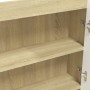 Badezimmerschrank mit MDF-Spiegel in Weiß und Eiche, 80 x 15 x 60 cm von vidaXL, Badezimmerwaschtische - Ref: Foro24-331537, ...