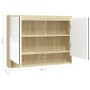 Badezimmerschrank mit MDF-Spiegel in Weiß und Eiche, 80 x 15 x 60 cm von vidaXL, Badezimmerwaschtische - Ref: Foro24-331537, ...