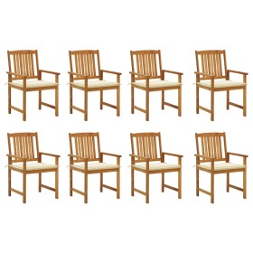 Garden chairs with cushions 8 pcs solid acacia wood by vidaXL, Garden chairs - Ref: Foro24-3078168, Price: 521,99 €, Discount: %