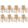 Garden chairs with cushions 8 pcs solid acacia wood by vidaXL, Garden chairs - Ref: Foro24-3078168, Price: 521,99 €, Discount: %