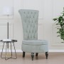 High back armchair with light gray velvet buttons by vidaXL, Easy chairs - Ref: Foro24-352464, Price: 162,53 €, Discount: %