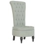 High back armchair with light gray velvet buttons by vidaXL, Easy chairs - Ref: Foro24-352464, Price: 162,53 €, Discount: %