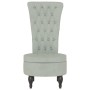 High back armchair with light gray velvet buttons by vidaXL, Easy chairs - Ref: Foro24-352464, Price: 162,53 €, Discount: %