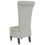 High back armchair with light gray velvet buttons by vidaXL, Easy chairs - Ref: Foro24-352464, Price: 162,53 €, Discount: %