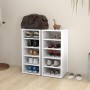 Schuhregal-Möbel, 2 Einheiten, weißes Sperrholz, 31,5 x 35 x 70 cm von vidaXL, Schuhregale und Schuhorganisatoren - Ref: Foro...