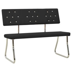 Banco de cuero sintético 110 cm negro de vidaXL, Bancos de comedor y cocina - Ref: Foro24-325855, Precio: 164,99 €, Descuento: %