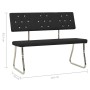 Synthetic leather bench 110 cm black by vidaXL, Dining and kitchen benches - Ref: Foro24-325855, Price: 164,99 €, Discount: %