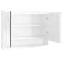 Armario de baño con espejo MDF blanco brillante 80x15x60 cm de vidaXL, Tocadores de baño - Ref: Foro24-331532, Precio: 97,30 ...