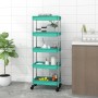 Kitchen cart 5 levels iron and ABS turquoise 42x29x128 cm by vidaXL, Kitchen and dining carts - Ref: Foro24-336334, Price: 47...