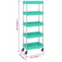 Kitchen cart 5 levels iron and ABS turquoise 42x29x128 cm by vidaXL, Kitchen and dining carts - Ref: Foro24-336334, Price: 47...