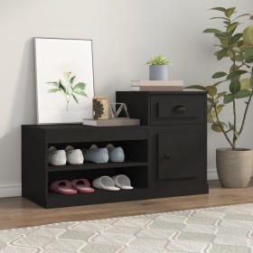 Mueble zapatero madera contrachapada negro 100x42x60 cm de vidaXL, Zapateros y organizadores de calzado - Ref: Foro24-816417,...