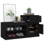 Shoe cabinet made of black plywood wood 100x42x60 cm by vidaXL, Shoe racks and shoe organizers - Ref: Foro24-816417, Price: 6...