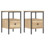 Nightstands 2 pcs engineered wood Sonoma oak 34x36x50 cm by vidaXL, Nightstands - Ref: Foro24-826046, Price: 84,18 €, Discoun...