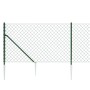 Wire fence with anchor spikes green 1x10 m by vidaXL, fence panels - Ref: Foro24-153921, Price: 85,16 €, Discount: %