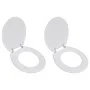 Toilet seat with covers 2 pieces white MDF by vidaXL, Toilet and bidet seats - Ref: Foro24-275907, Price: 76,36 €, Discount: %