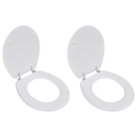 Toilet seat with covers 2 pieces white MDF by vidaXL, Toilet and bidet seats - Ref: Foro24-275907, Price: 60,14 €, Discount: %