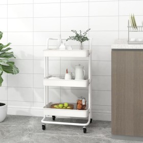 Kitchen cart 3 levels iron and white ABS 42x35x85 cm by vidaXL, Kitchen and dining carts - Ref: Foro24-336336, Price: 39,99 €...