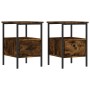 Bedside tables 2 units smoked oak engineered wood 34x36x50 cm by vidaXL, Nightstands - Ref: Foro24-826048, Price: 64,51 €, Di...