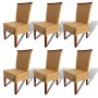 Dining chairs 6 units natural brown rattan by vidaXL, dining chairs - Ref: Foro24-274203, Price: 678,58 €, Discount: %