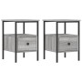 Mesitas noche 2 uds madera ingeniería gris Sonoma 34x36x50 cm de vidaXL, Mesitas de noche - Ref: Foro24-826050, Precio: 69,65...