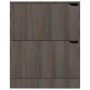 Shoe rack with 2 doors engineered wood gray oak 59x24x74 cm by vidaXL, Shoe racks and shoe organizers - Ref: Foro24-338121, P...