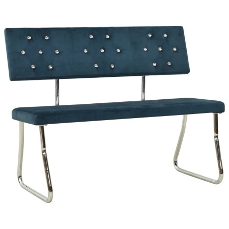 Blue velvet bench 110 cm by vidaXL, Dining and kitchen benches - Ref: Foro24-325862, Price: 136,99 €, Discount: %