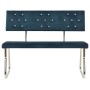 Blue velvet bench 110 cm by vidaXL, Dining and kitchen benches - Ref: Foro24-325862, Price: 136,99 €, Discount: %