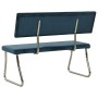 Blue velvet bench 110 cm by vidaXL, Dining and kitchen benches - Ref: Foro24-325862, Price: 136,99 €, Discount: %