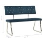 Blue velvet bench 110 cm by vidaXL, Dining and kitchen benches - Ref: Foro24-325862, Price: 136,99 €, Discount: %