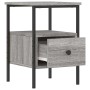 Mesitas noche 2 uds madera ingeniería gris Sonoma 34x36x50 cm de vidaXL, Mesitas de noche - Ref: Foro24-826050, Precio: 69,65...