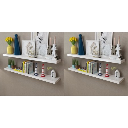 Wall shelves 4 units white 120 cm by vidaXL, Shelves and shelves - Ref: Foro24-276000, Price: 97,73 €, Discount: %