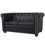 Chesterfield 2- und 3-Sitzer-Sofas aus schwarzem Kunstleder von vidaXL, Sofas - Ref: Foro24-272249, Preis: 996,96 €, Rabatt: %