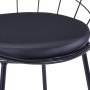 Sillas de comedor asientos de cuero sintético 4 uds acero negro de vidaXL, Sillas de comedor - Ref: Foro24-276235, Precio: 23...